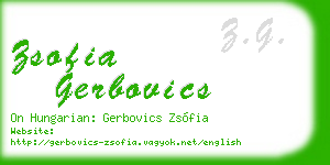zsofia gerbovics business card