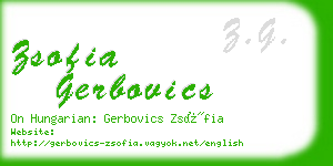 zsofia gerbovics business card